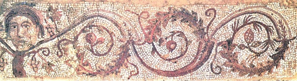 Fragment de mosaïque des bains de Dzalisa, datant d'environ 300 ap. J.-C.